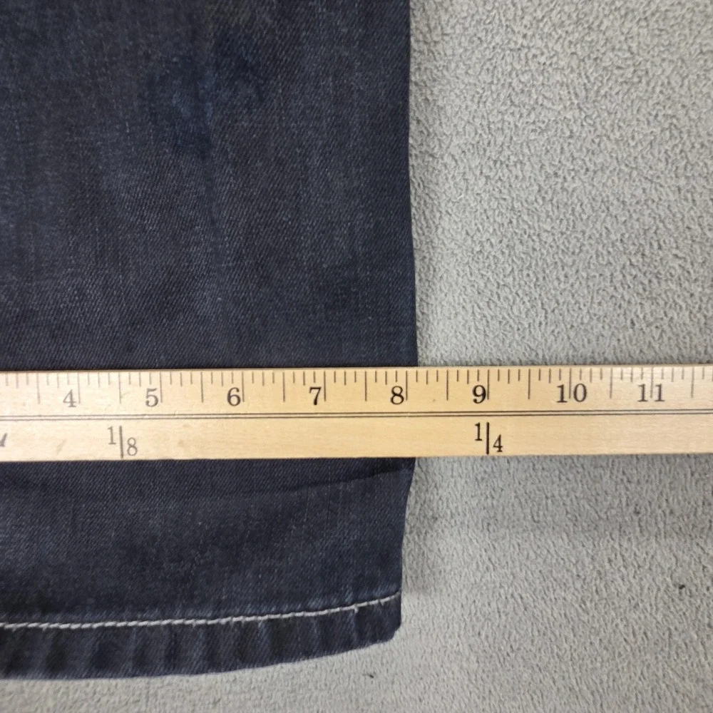 Vintage Levis 504 Jeans Mens 33x32 Blue Straight Engineered Dark Wash Whiskers